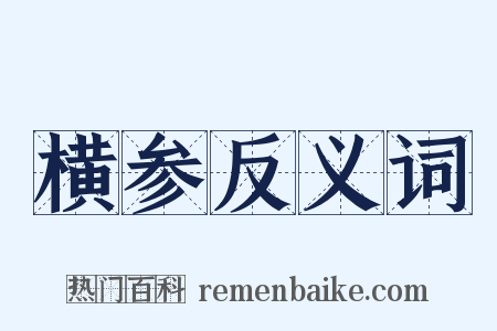 横参反义词是什么意思的图片